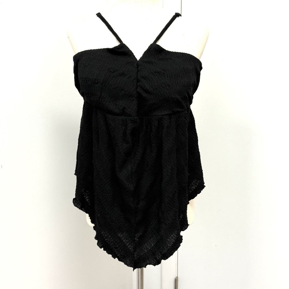 Plus Size Babydoll Cami Top Black Y2K Womens 3X XXXL Coquette Fairy Whimsygoth